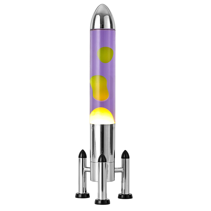 ராக்கெட் நிழல் கொண்ட பெரிய LED லாவா விளக்கு