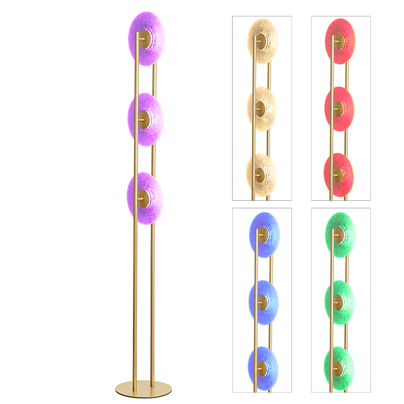 3 டிஸ்க் கொண்ட LED RGB மாடி விளக்கு