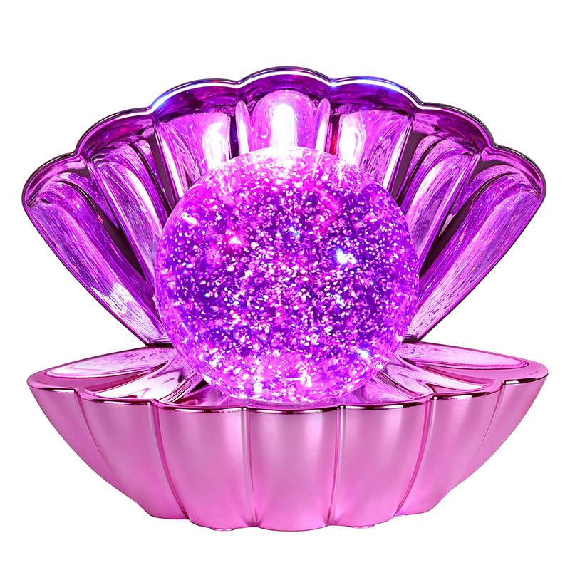 கிளிட்டர் திரவத்துடன் கூடிய RGB ஷெல் விளக்கு